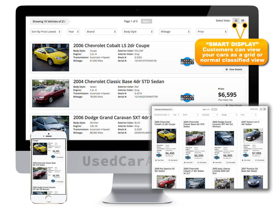 used car models list